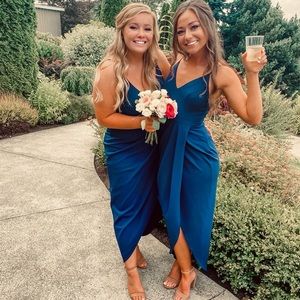 Caron V-Neck Crepe Dress